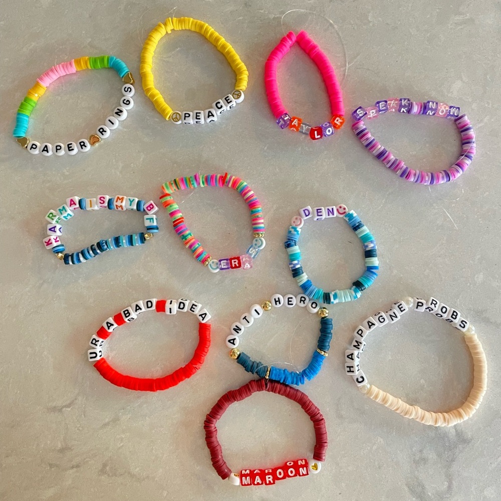 eras taylor swift bracelets handmade!